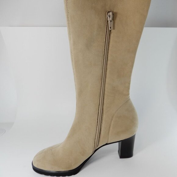 Share RON WHITE Fabia OTK BOOTS Size 6.5 Stretch Faux Suede Over the Knee NEW - Picture 5 of 10